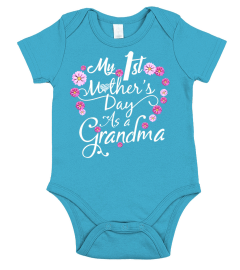 My 1st Mothers Day As Grandma Short Sleeve Baby One-Piece