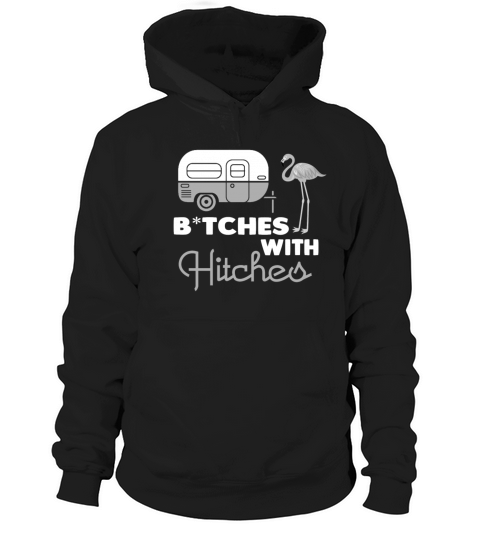 Bitches With Hitches black Women's Hoodie