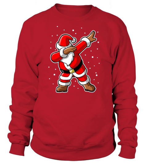 Merry Christmas dabbing santa claus Men's Sweatshirt