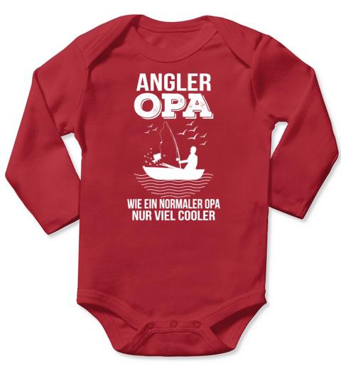 Angler grandpa like a normal grandpa just a lot co Long Sleeve Baby One-Piece