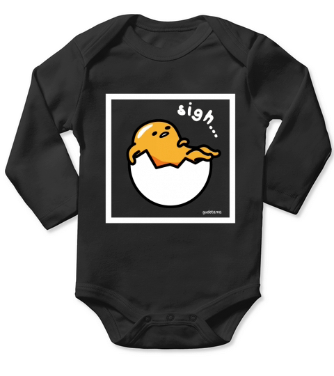 Gudetama &amp;amp;quot;Sigh&amp;amp;quot; Sweatshirt Long Sleeve Baby One-Piece