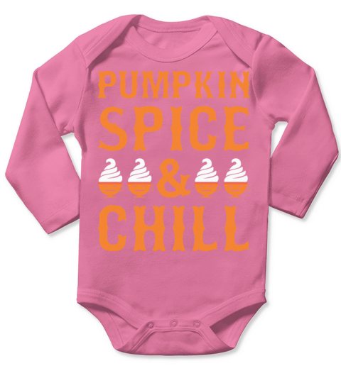 Pumpkin Spice And Chill Halloween Long Sleeve Baby One-Piece