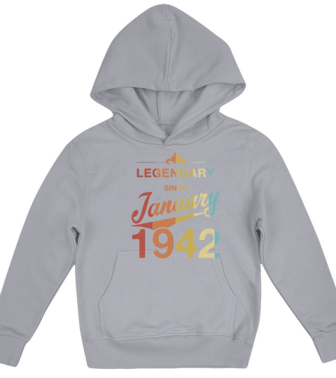 80th Birthday 80 Year Old Born January 1942 Gift Kids Hoodie