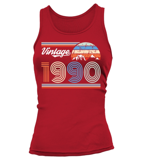 1990 Vintage born in Retro age Birthday gift idea Women's Tank Top