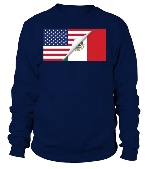 Half American Half Mexican Flag Women's Sweatshirt