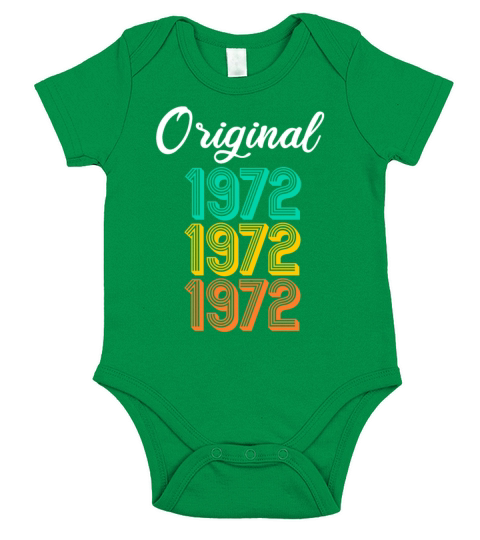 Vintage 1972 birth year Original born 1972 gift Short Sleeve Baby One-Piece