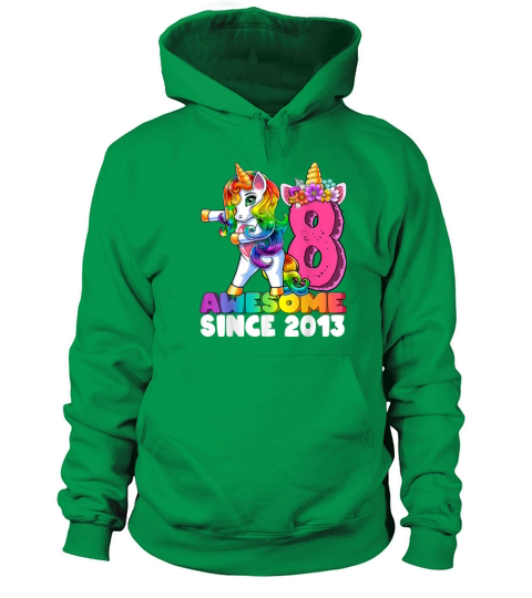 Awesome Since 2013 Flossing Unicorn 8th Birt 633 Women's Hoodie