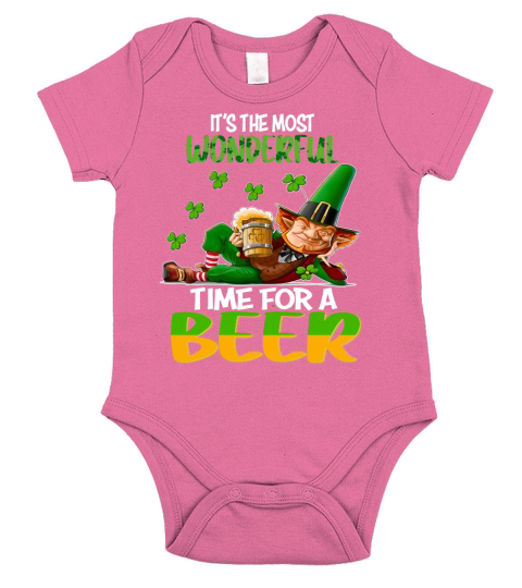 St. Patricks Day   its the most wonderful time for a beer Short Sleeve Baby One-Piece