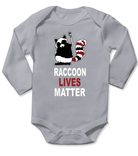 raccoon lives matter Long Sleeve Baby One-Piece