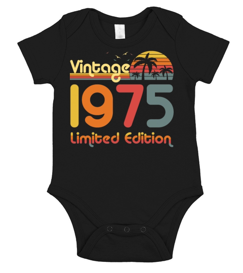 46th birthday - vintage 46 years Short Sleeve Baby One-Piece