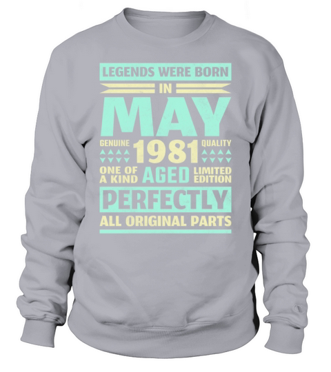 40th Birthday May Gift Vintage 1981 40 Years Men's Sweatshirt