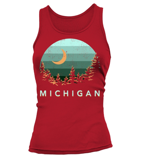 Michigan Vintage Sunset Outdoors Hiking Souvenir Women's Tank Top
