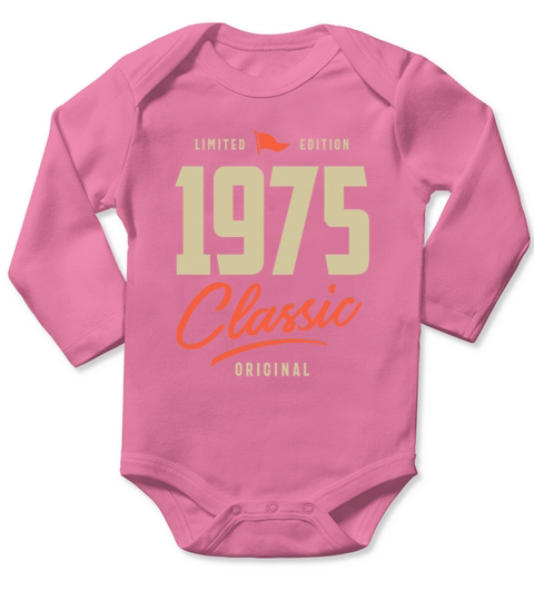 1975 Classic Birthday Gift Long Sleeve Baby One-Piece