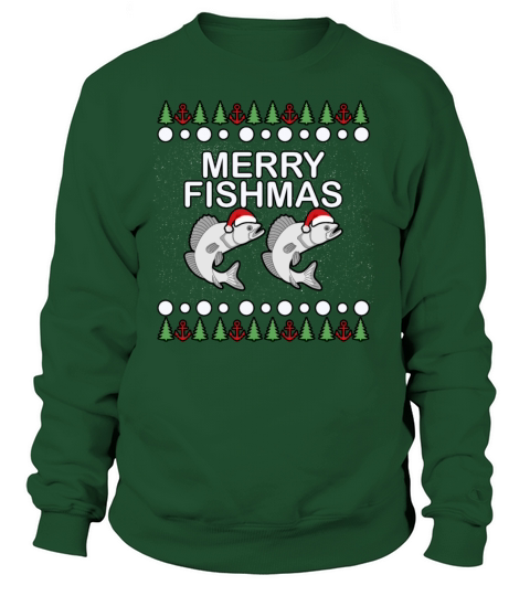 Merry fishmas fishing christmas hobby fish present Women's Sweatshirt