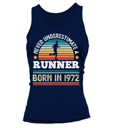 Runner born 1972 50th Birthday running Gift Tank top Woman