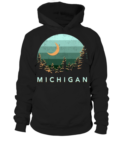 Michigan Vintage Sunset Outdoors Hiking Souvenir Women's Hoodie