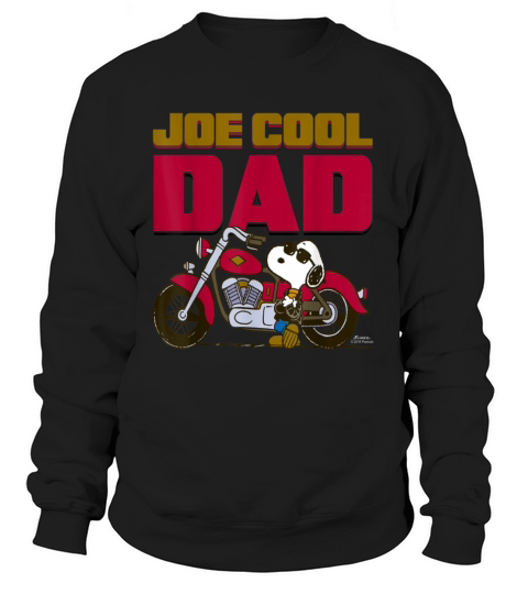 Peanuts Snoopy Joe Cool Dad Motorcycle Men's Sweatshirt