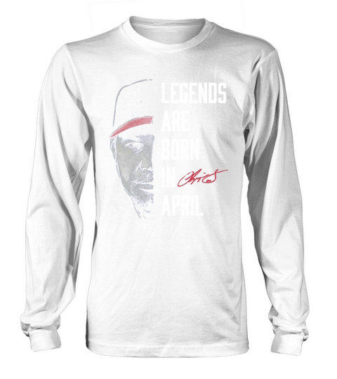FanPrint Chipper Jones Legends are Born in April Long sleeved Unisex