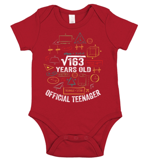 Square Root Of 169 13 Years Old Official Teenager Short Sleeve Baby One-Piece