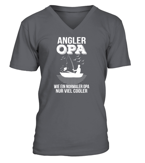 Angler grandpa like a normal grandpa just a lot co Men's V-Neck T-shirt