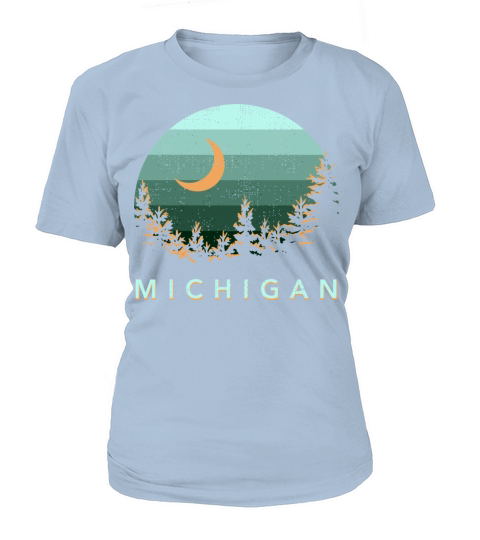 Michigan Vintage Sunset Outdoors Hiking Souvenir Women's T-Shirt