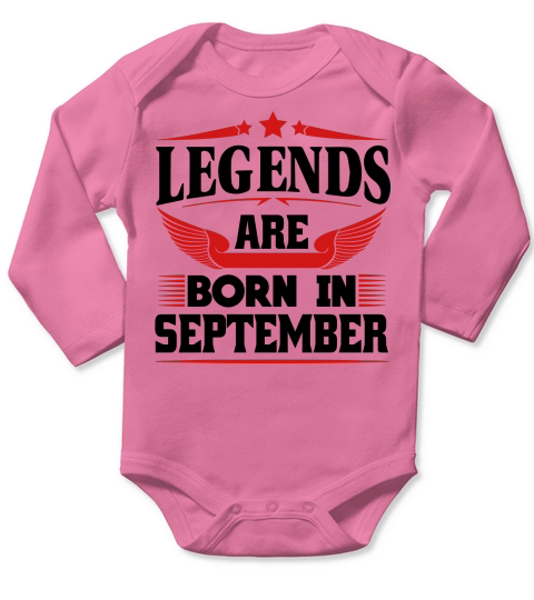 Legends Are Born In September Long Sleeve Baby One-Piece