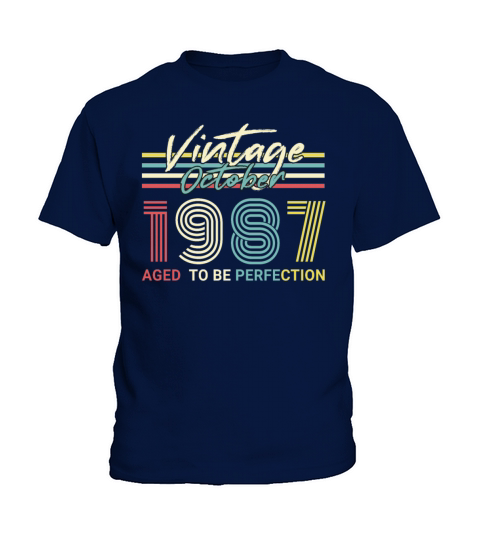 Born 1987 October Vintage Gift Idea Kids T-Shirt