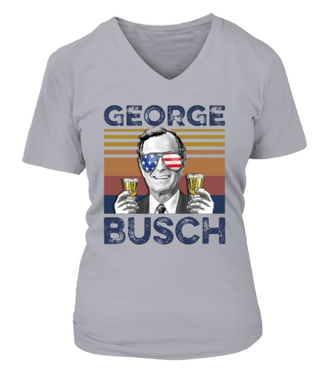 Vintage George W. Bush Busch 4th Of July Independence Day shirth V-neck T-Shirt Woman
