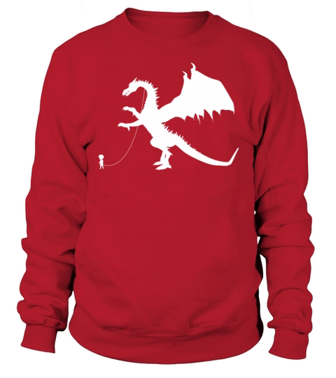 Boy Walking A Pet Dragon Fantasy Flying Dragon Men's Sweatshirt