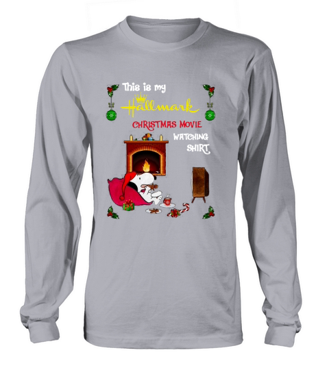 Snoopy This is my Hallmark Christmas movie watching shirt - Sweat Shirt Long sleeved Unisex
