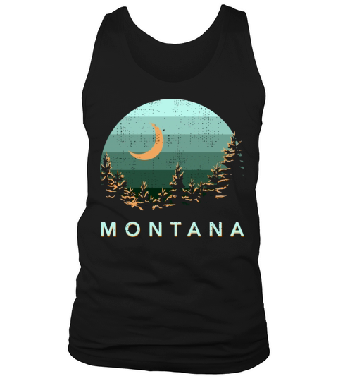 Montana Vintage Sunset Outdoors Hiking Souvenir Men's Tank Top