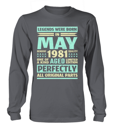 40th Birthday May Gift Vintage 1981 40 Years Women's Long Sleeve