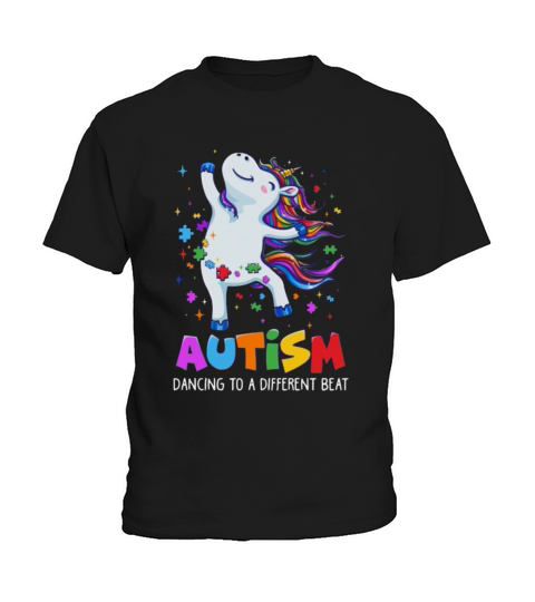 unicorn Autism Awareness Cute unicorn Color Puzzle Kids T-Shirt