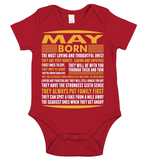 May Born Tshirt Short Sleeve Baby One-Piece