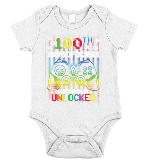100th Day Of School For Teacher Student Video Game Short Sleeve Baby One-Piece