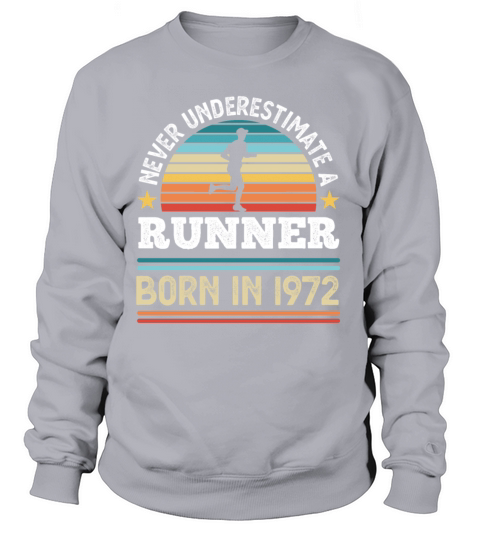 Runner born 1972 50th Birthday running Gift Women's Sweatshirt