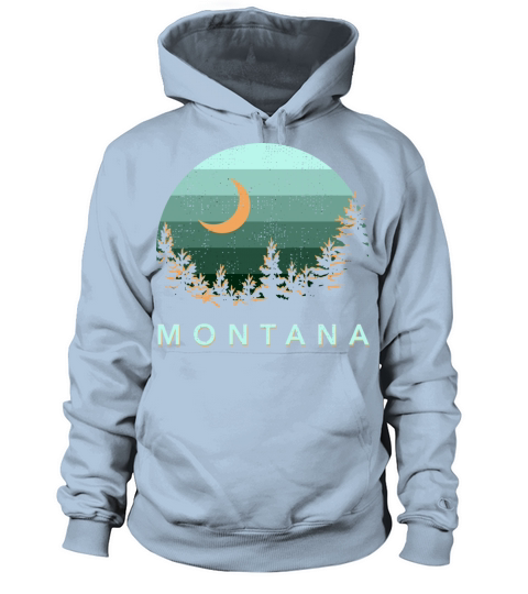 Montana Vintage Sunset Outdoors Hiking Souvenir Men's Hoodie