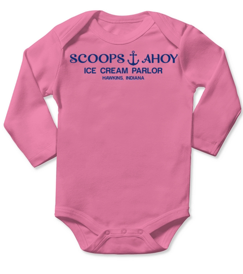 Vintage Scoops Ahoy Ice Cream Long Sleeve Baby One-Piece