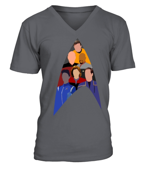 Starfleet Captains in Trek Delta Men's V-Neck T-shirt