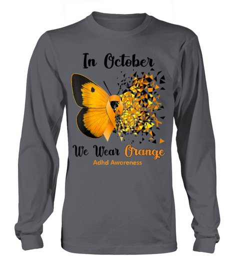 In October We Wear Orange ADHD Awareness Women's Long Sleeve