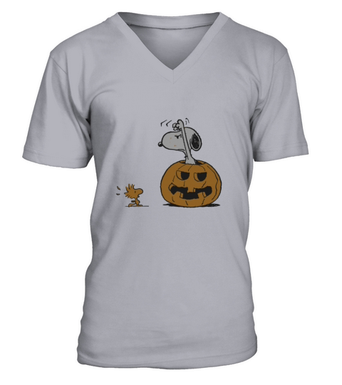 Peanuts Halloween Snoopy Woodstock Men's V-Neck T-shirt