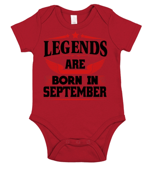 Legends Are Born In September Short Sleeve Baby One-Piece