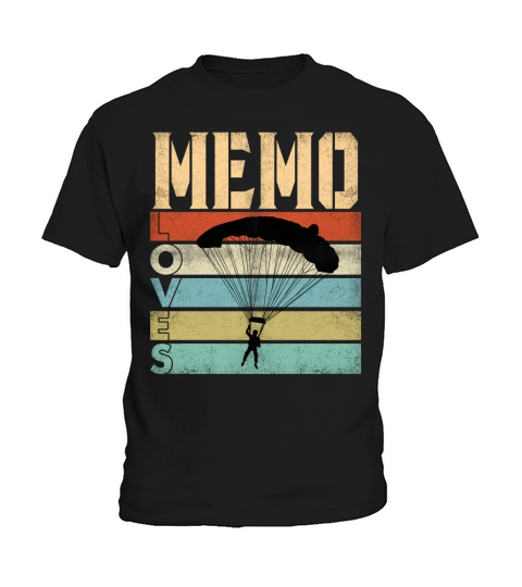 Vintage Memo Love Skydive Great Grandparents Gift 2020 Kids T-Shirt