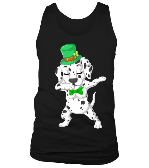 dabbing dalmatian st patricks day Men's Tank Top