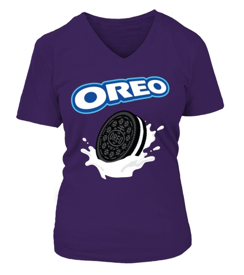 Oreo Logo with dunk V-neck T-Shirt Woman
