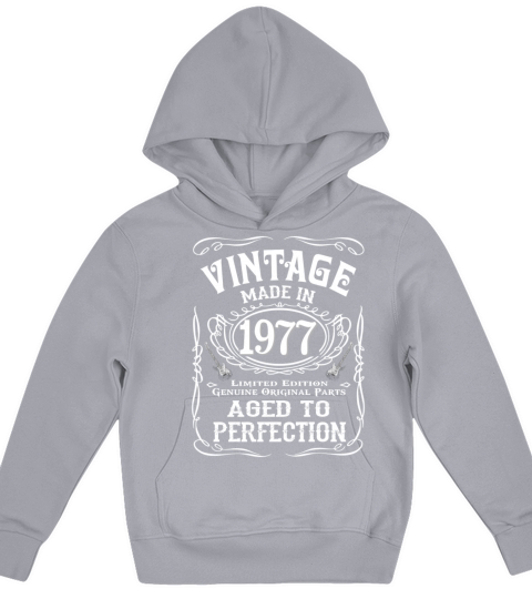 Vintage Made In 1977 Kids Hoodie