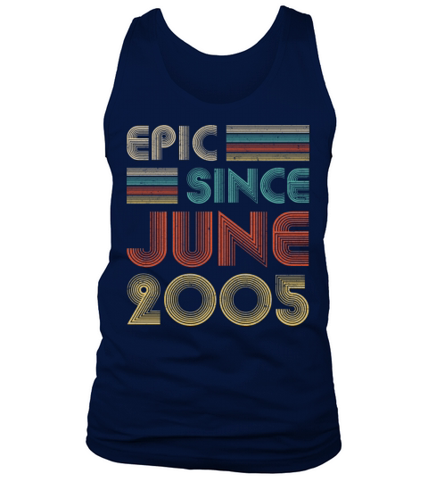Epic Since June 2005 Vintage 15 Years Old Gifts Men's Tank Top