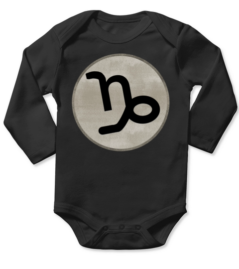 Capricorn December January Zodiac Sign Long Sleeve Baby One-Piece