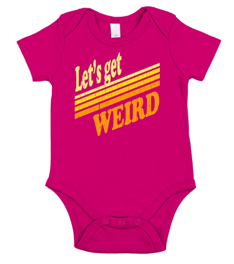 Vintage Lets Get Weird distressed design Short Sleeve Baby One-Piece