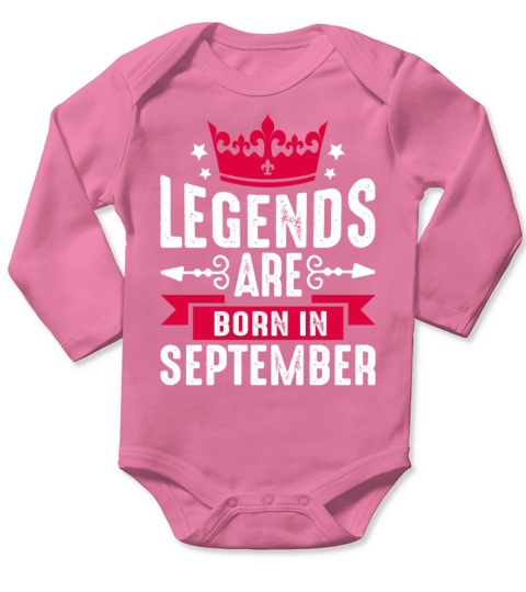 Legends Are Born in September Long Sleeve Baby One-Piece